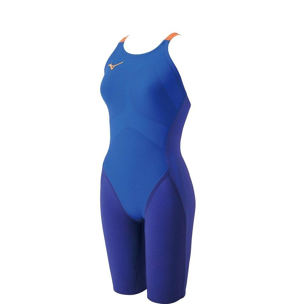 Mizuno Women's GX-Sonic IV Multi Racer Technical Swimsuit Blue/Orange (570008-QIV)